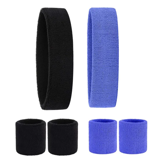 ** 6pcs Elástica Diadema Muñequera Banda Deportiva Cabeza