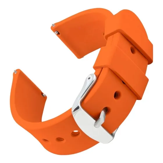 Pulseira silicone easy compatível com polar vantage m 22mm cor laranja