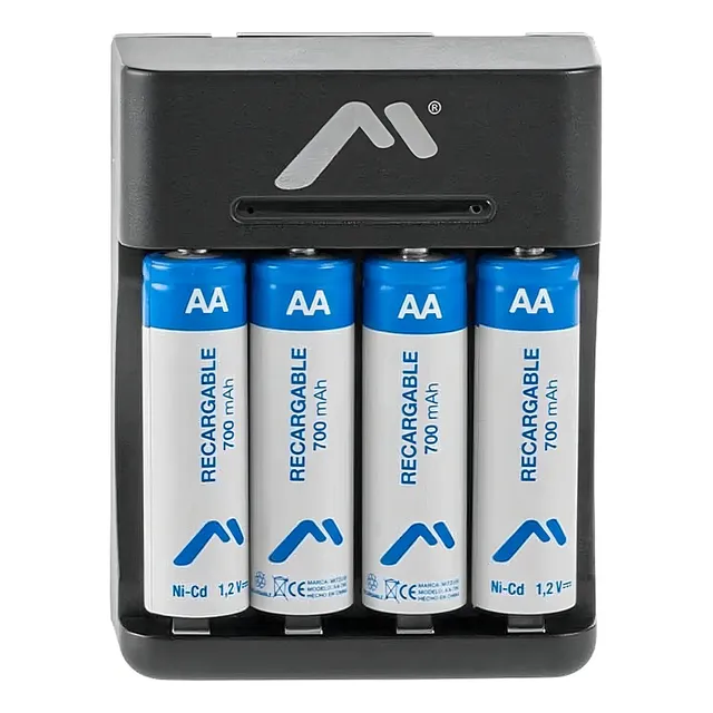 Cargador Con Pilas Recargables Aa Doble A 1.2 Aparatos