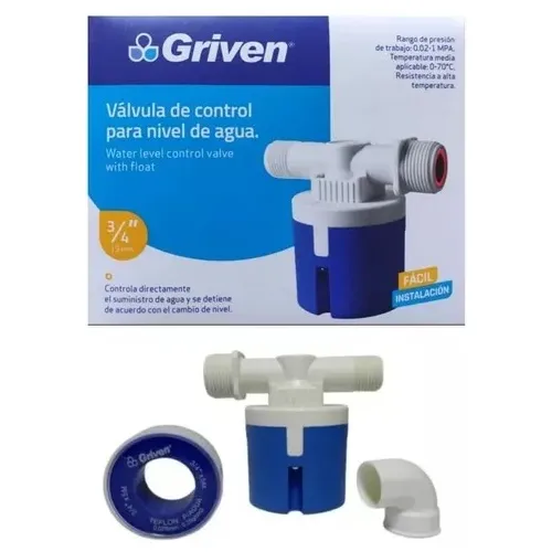 Válvula Flotante Para Llenado De Tanque 3/4 Griven