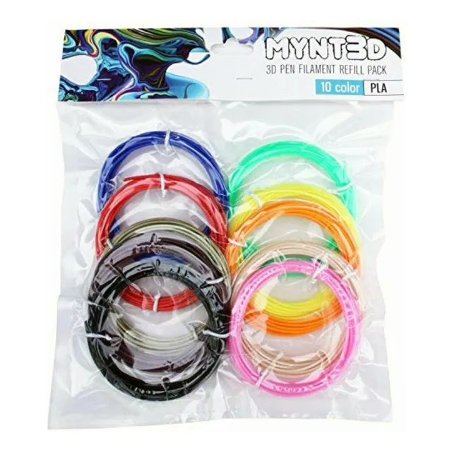 Mynt3d Paquete De Recambio De Filamento Pla 3d (10 Colores,