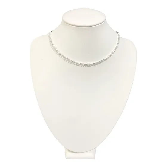 Gargantilha Choker Riviera Cristal A Prata 925 Antialergico