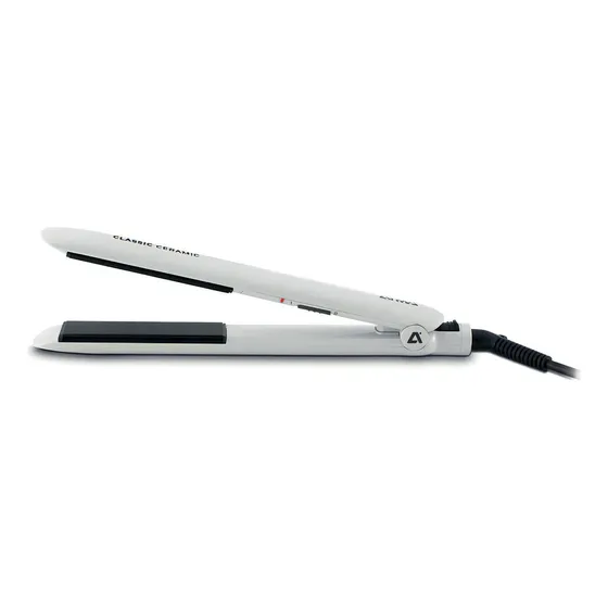 Planchita De Pelo Atma Pl8933p Alisado Con Placas De Ceramica Color Blanco