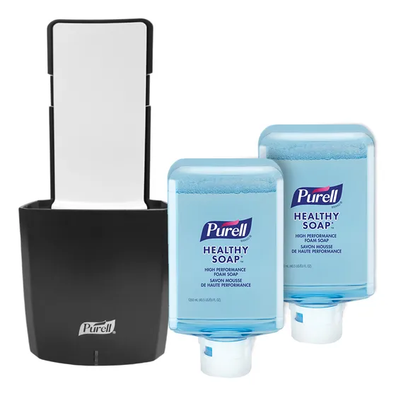Dispensador Automático Es10 + Jabón En Espuma Purell 1200ml Color Negro