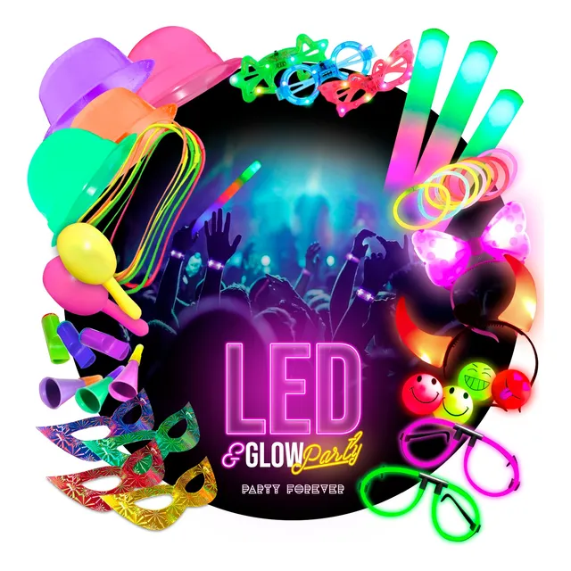 Combo Cotillón Luminoso Super Fiesta!! 50 - 80 Personas