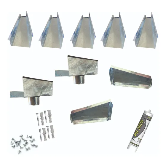 Kit Calha Cocho Embutida Platibanda 9 Metros Corte 70