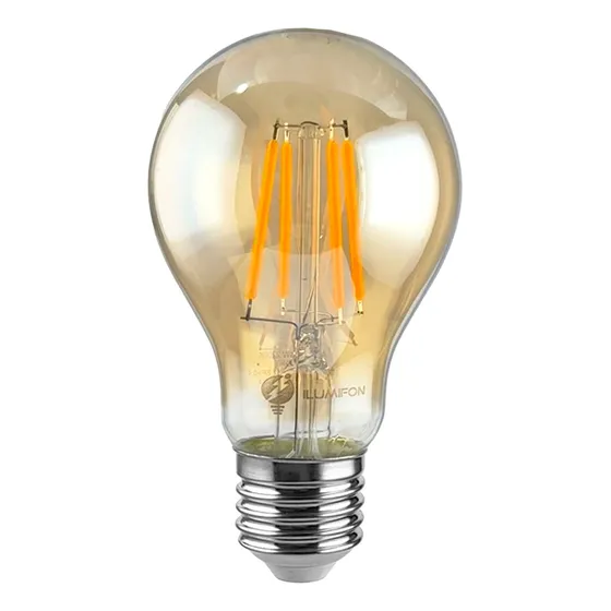 Lampada Filamento Led A60 Vintage Retro Ambar E27 Bivolt