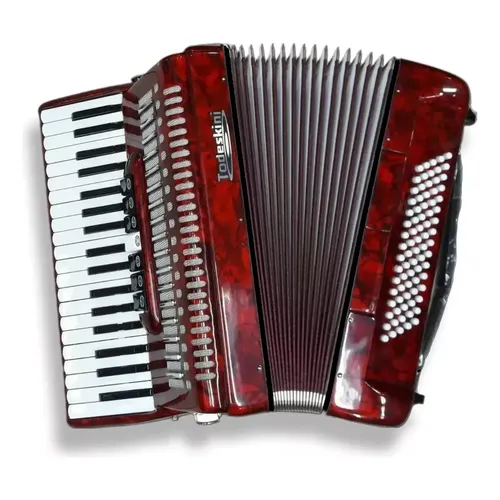 Acordeão piano chemnitzer Todeskini 80bx - vermelho brilhante