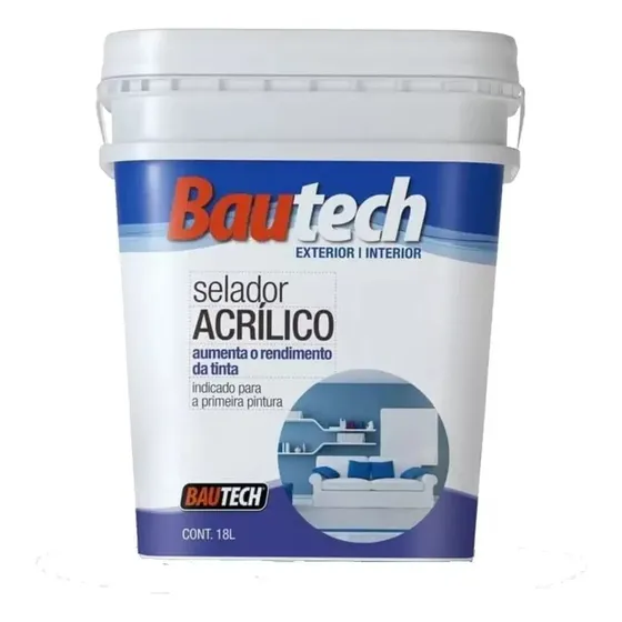 Fundo Selador Acrílico Branco Para Reboco Bautech Top