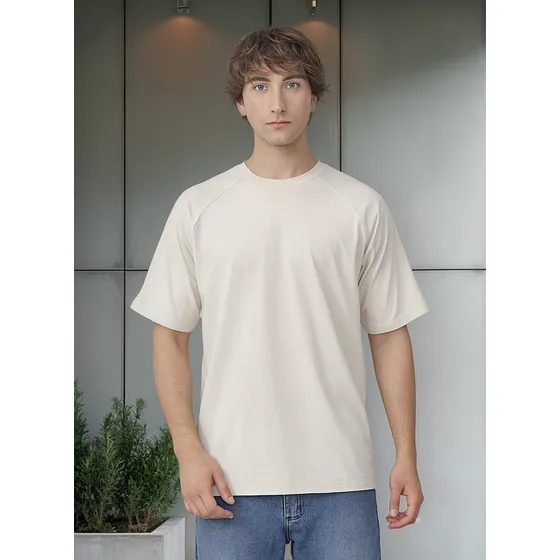 Remera Hueso De Perro Oversize Vivo Liso Hombre