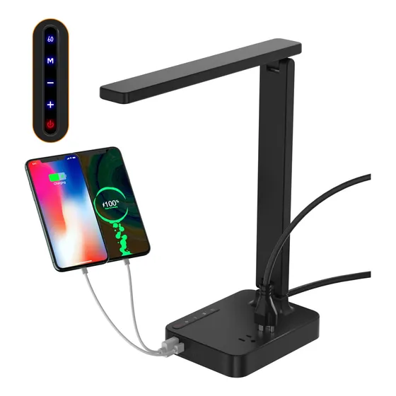 Lampara Escritorio Oficina Casa Led Moderna Dormitorio Usb C