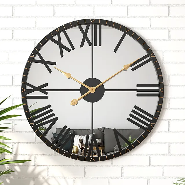Daydayart Reloj Pared Moderno Espejo Decoracion Retro Marco