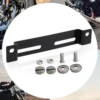 BAMBA Soporte Para Matrícula De Alta Resistencia Para Moto, Marco Para Placa Delantera Y Trasera, Instalación Rápida Sin Herramientas Complejas, Reemplazo Fácil Sin Afectar El Uso De La Placa Negro