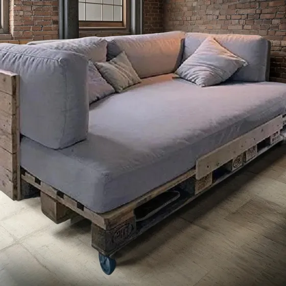 Sillón Cama Palet  2 Plazas Sin Ruedas