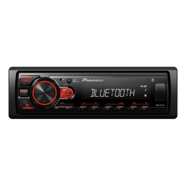 Autoestéreo Pioneer MVH-S235BT 1DIN Bluetooth 50Wx4 color negro