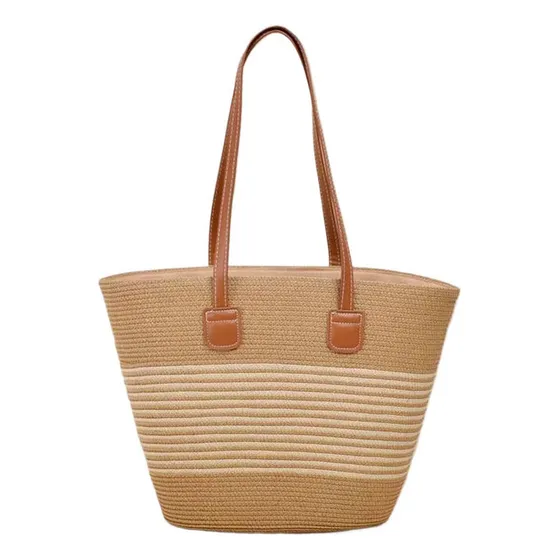 Bolsa Praia Boho Natural-bolsa Verão Com Grande Bolsa Praia