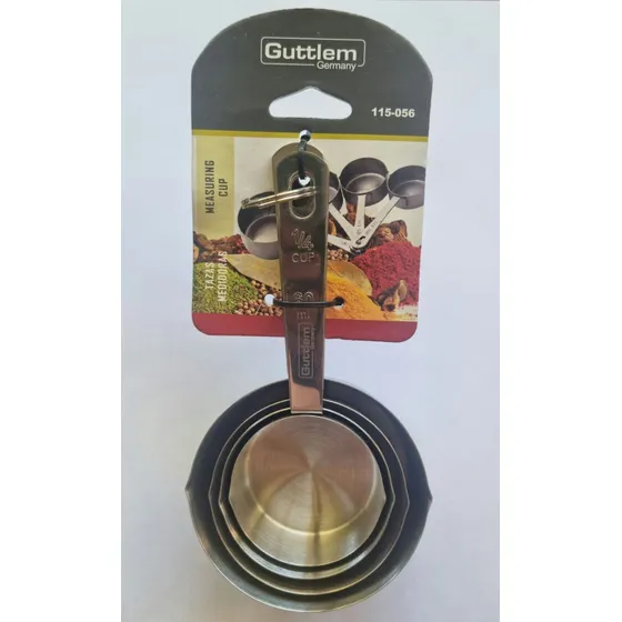 Juego 4 Tazas Medidoras Guttlem Acero Inox Cocina