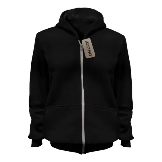 Blusa De Moleton Feminina Capuz Zíper Agasalho Ziper Frio