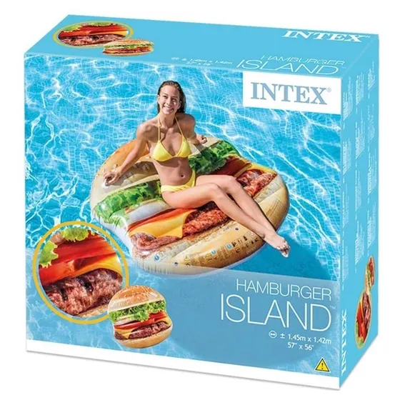Flotador Inflable Intex 58780 Forma De Hamburguesa 