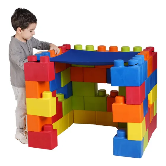 Bloques Jumbo De Construcción De Hule Espuma 50 Piezas
