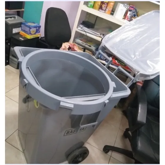 Pipote De Basura De 200 Litros Con Rueda Manaplas Robo Nuevo