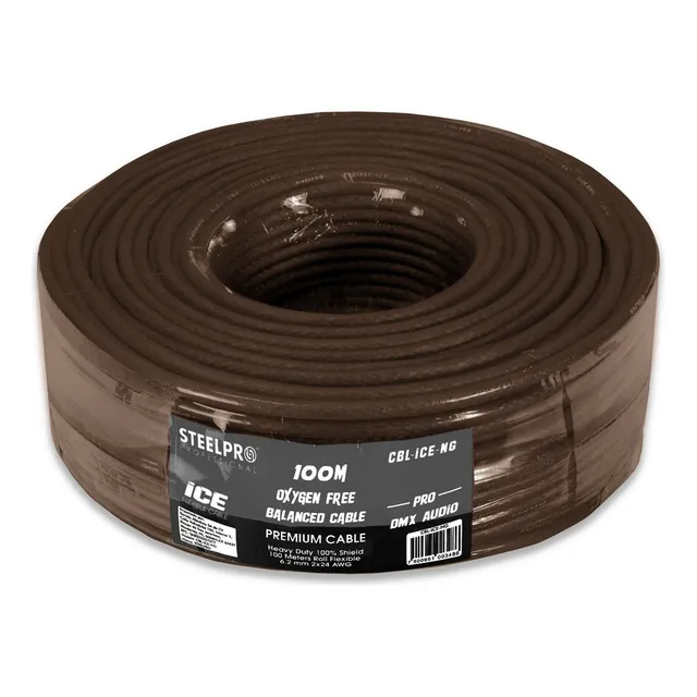 Steelpro CBL-ICE-NG Cable Café Xlr 100m Balanceado Dmx Microfono