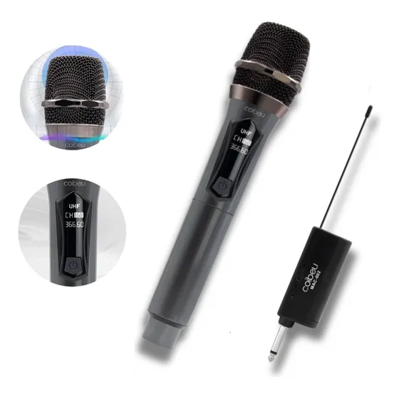 Microfone Sem Fio Profissional Processador De Áudio Especial