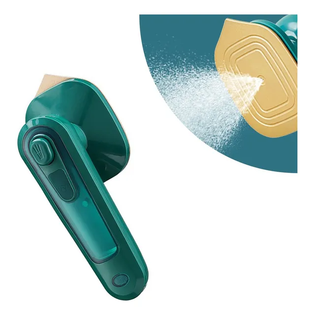 Mini Ferro A Vapor Passar Roupas Viagem Portátil Vaporizador Cor Verde 127/220v