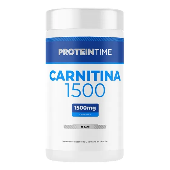 Carnitina 1500 60 Cápsulas L-carnitina - Protein Time Sabor Sin sabor