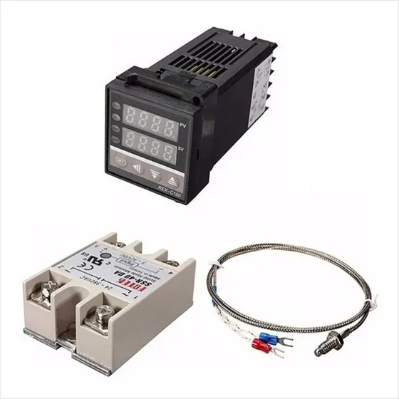 Kit Control Temperatura Pid Rex  C100, Sonda K, Ssr 40a Da
