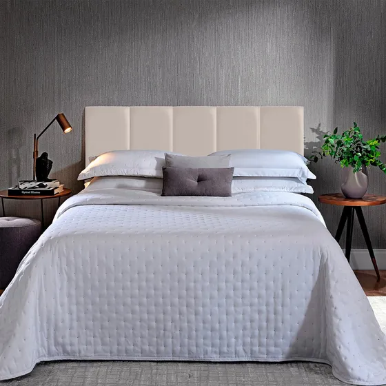 Cabeceira Modular De Boucle Casal 5 Módulos De 30cm X 60cm