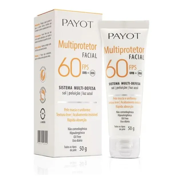 Multiprotetor Facial Fps 60 Uva E Uvb Hipoalêrgenico Payot