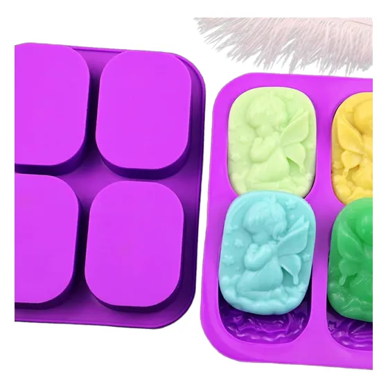 Molde Forma Silicone Anjinhos Pascoa Chocolate Sabão Biscuit