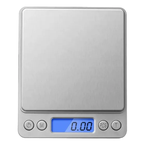 Balanza Gramera Peso Bascula Digital Led 0.01-3000gr Cromada
