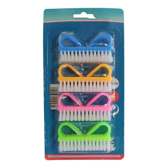 Set 4 Escobillas De Uñas Manicure Pedicure Cepillo Limpieza