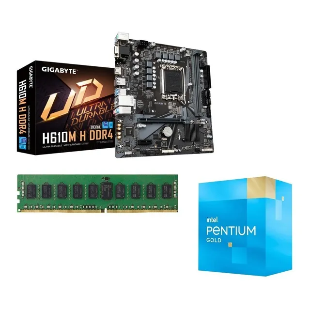 Kit Actualización Intel Pentium G7400 H610 Ram 4 Gb Kt