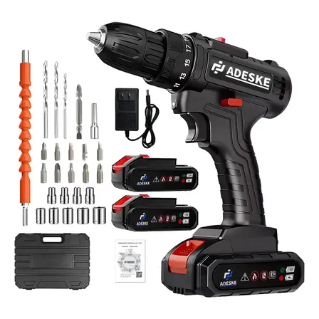 Adeske Dz- Ht01 Parafusadeira Multifuncional Mandril Chave Impacto Com 2 Baterias Furadeira Eletrica Em Promocao Sem Fio... 50hz/60hz