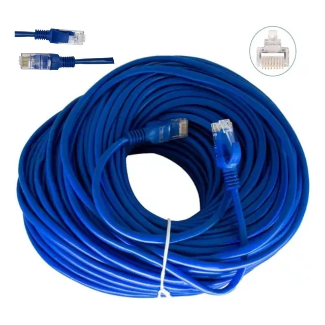 Cable de red LAN Wifi Rj45 Cat5e de Internet prensado de 30 metros