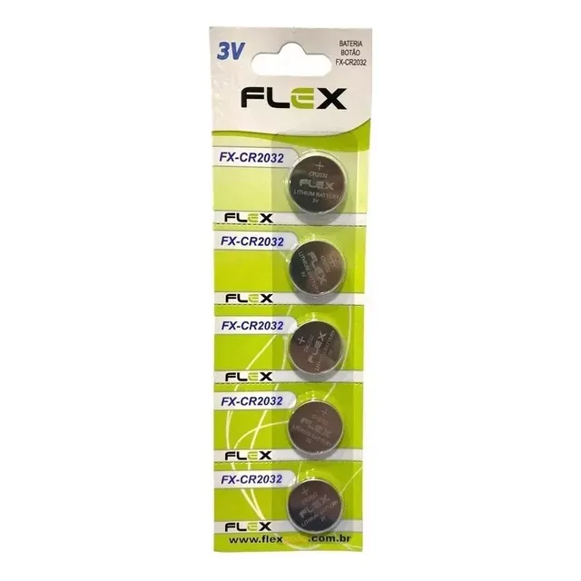 Kit 5 Bateria Cr2032 Para Balança Digital E Placa Mãe Flex