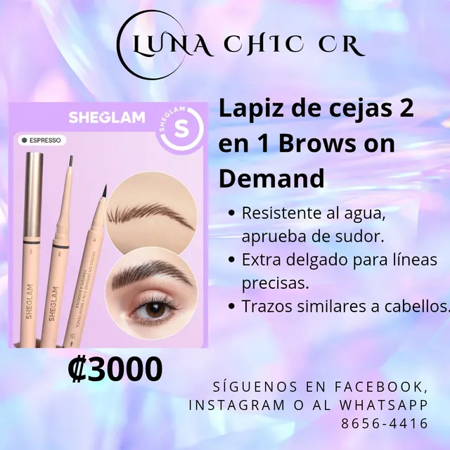 Sheglam Brows On Demand Lápiz 2 En 1 Para Cejas