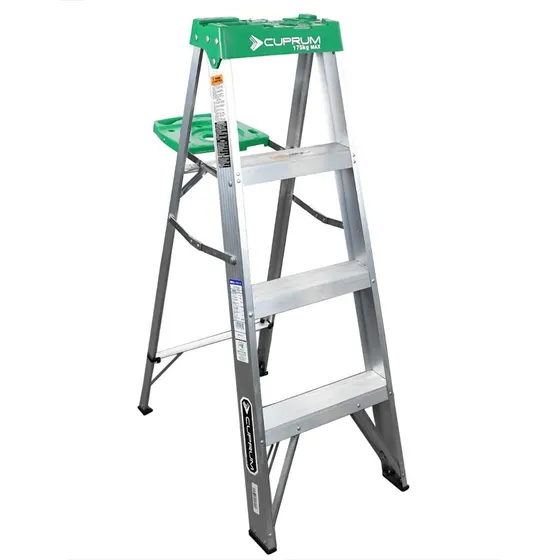 Escalera De Tijera Cuprum C-2213-04 175 Kg Aluminio