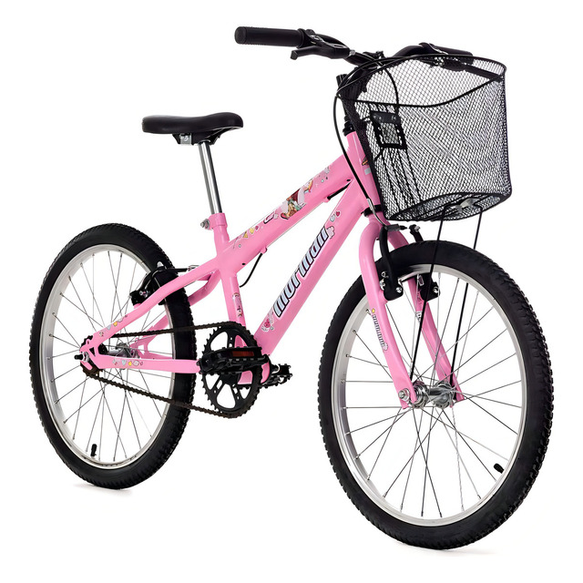 Bicicleta Aro 20 Sweet Girl Mtb 1v C/ Cesta C23 Rosa Mormaii Bicicleta Aro 20 Sweet Girl Mtb 1v C/ Cesta C23 Rosa Mormaii