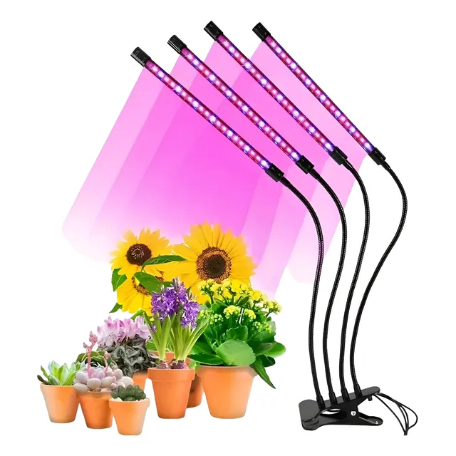Lámpara Led Espectro Crecimiento De Plantas 4 Brazos Indoor