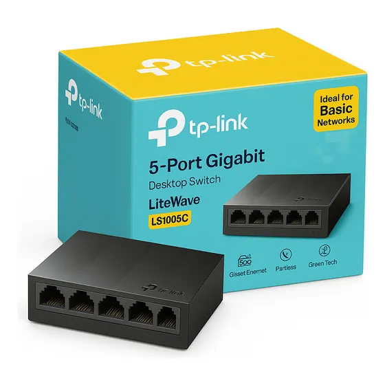 Switch Gigabit De Mesa 5 Portas Fonte Brasil