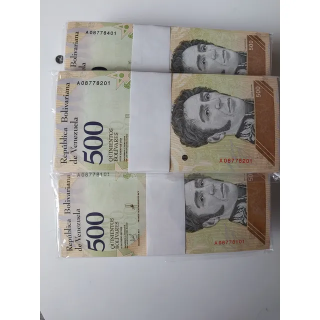 Paca O Fajo De Billetes De 500 Bss Letra A