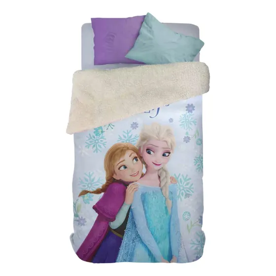 Frazada Corderito Piñata 1 1/2 Plaza Infantil Azul Claro Frozen