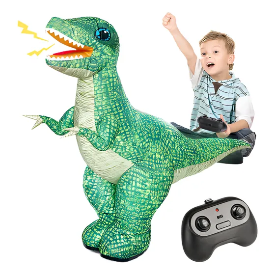 Juguete Dinosaurio Eléctrico Inflable Recargable Con Control