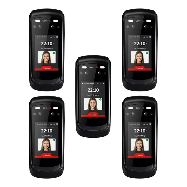 5x Controlador De Acesso Facial Idface Pro 10 Mil Control Id