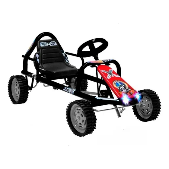 Karting A Pedal Auto Ruedas De Goma Y Chapa Con Luz Mipong