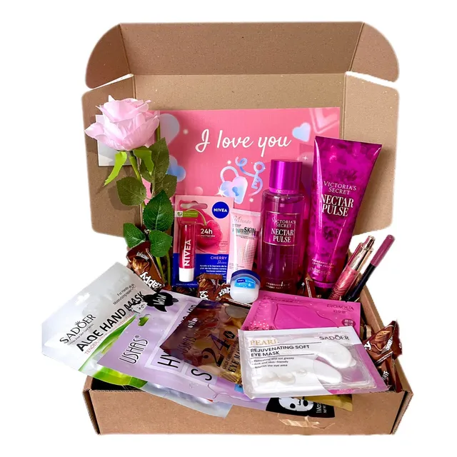 Caja Pronta Regalo Victoria Secret + Maquillaje + Skin Care